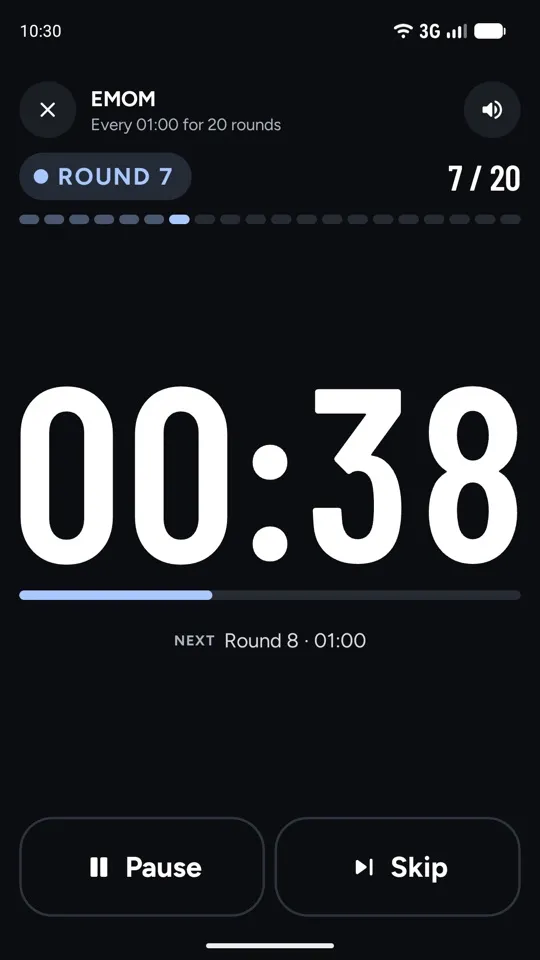 EMOM timer with huge digits