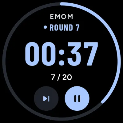 EMOM timer on a Wear OS watch